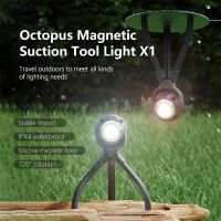 Octopus Led Ring Light with Tripod Magnetic Suction Camping Lamp Outdoor Tool Lamp Portable Tripod Bracket Night Lighting Lights