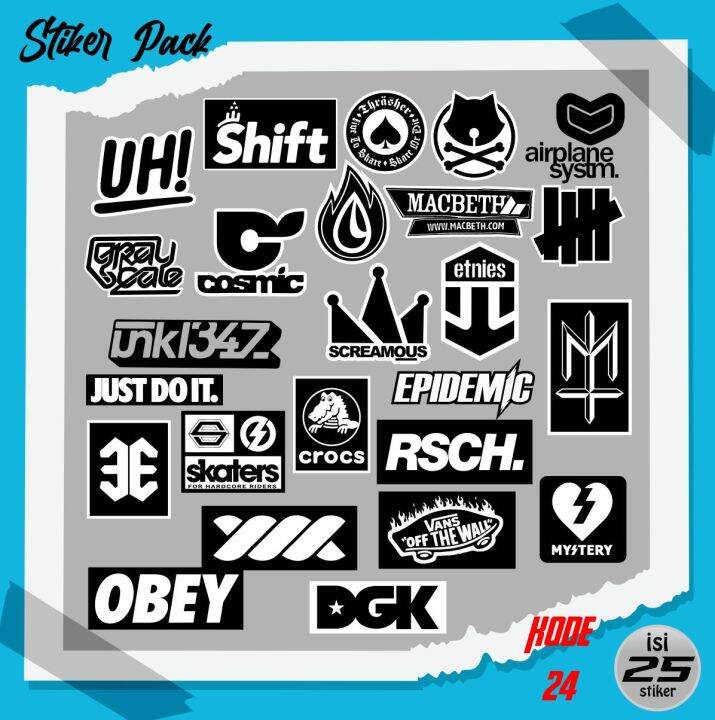 Stiker (isi 25) Lucu Aesthetic Untuk Motor Laptop Tumbler Stiker Motor