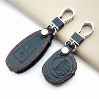 ♂ Leather Key Fob Cover Case Hood Skin Protect Holder for Suzuki Sport SX4 Scorss Swift Vitara Amagatarai Window Grand Liana