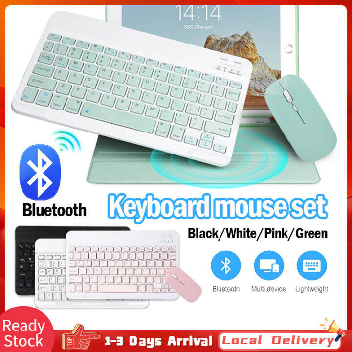 10 inch Wireless Bluetooth Keyboard Wireless Mouse Set Universal Ultra