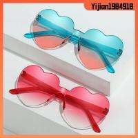 YIJIAN1984918 ทันสมัยและทันสมัย สีสันสดใส สีลูกอมสี แว่นตารูปหัวใจ แว่นตากันแดดรูปหัวใจ ที่บังแดด แว่นกันแดดสำหรับงานเลี้ยง