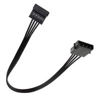 Molex IDE 4 Pin Male To 15 Pin Female SATA Power Converter Adapter Cable Hard Drive HDD SSD Power Extension Cable4 Pack