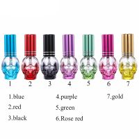 nbyaic 1pcs perfume bottle 8ml color skull spray bottle glass sub-pack perfume bottle travel portable press spray empty bottle