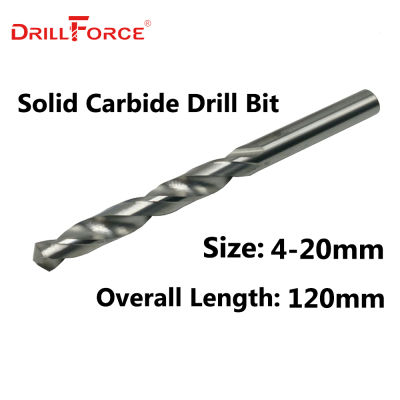 【Worth-Buy】 Drillforce ดอกสว่าน4mm-20mmx120mm 1ชิ้น,ดอกสว่านก้านสว่างกลมสว่าน์แข็งคาร์ไบด์แข็งเกลียวสำหรับเจาะโลหะ