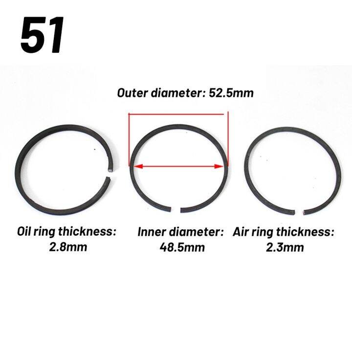 hot-6pcs-air-compressor-piston-accessories-metal-pneumatic-parts-48mm-50mm-51mm