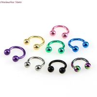 8 Pcs Colorful Steel Horseshoe Nose Septum Rings Ear Rings Body Piercing Nariz Jewelry Piercng 3 Sizes available 6mm/8mm/10 mm Body jewellery