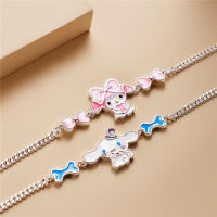 Sanrio Cinnamoroll My Melody สร้อยข้อมือการ์ตูนน่ารักสาวเครื่องประดับน่ารักเครื่องประดับของขวัญของเล่นของขวัญฮาโลวีนจัดส่งฟรี