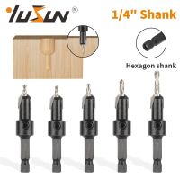 YUSUN 6.35MM Hexagon Shank Countersink Bit Router Bit เครื่องตัดมิลลิ่งงานไม้สําหรับไม้ Bit Face Mill เครื่องมือตัดคาร์ไบด์