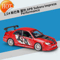 Welly1: 24 Subaru Lmpreza ประสิทธิภาพรถโลหะผสมรูปแบบชายและหญิงของขวัญวันเกิด