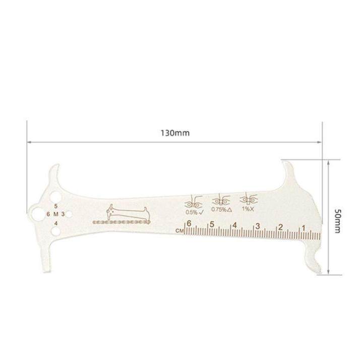 คาลิปเปอร์แบบพกพาวัดโซ่ตะขอตัวแสดงการตรวจสอบสเตนเลสเครื่องมือซ่อมจักรยานแม่นยำ