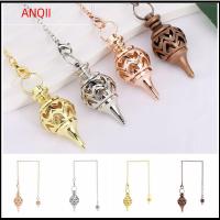 ANQII รูปทรงกรวย จี้ลูกตุ้มเรกิ เป็นรูกลวง Amulet ลูกตุ้มโลหะทางจิตวิญญาณ ของขวัญที่สร้างสรรค์ จี้ทองแดง จี้ Dowsing ลูกตุ้มบำบัด ของตกแต่งบ้าน