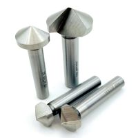 ขอบเดียวโลหะแข็ง Countersink เจาะบิตรอบจับ 120 องศา HSS ไม้เหล็กลบมุมตัดเครื่องมือ reaming เจาะ Chamfer