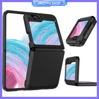 JWQYPH พีซีทีพียู สำหรับ Z flip 5 Case ป้องกันการกระแทก บานพับแบบบานพับ ตัวป้องกันโทรศัพท์มือถือ ของใหม่ ชุดเกราะป้องกัน ฝาปิดโทรศัพท์ สำหรับ Samsung Galaxy Z Flip5 โทรศัพท์สำหรับโทรศัพท์