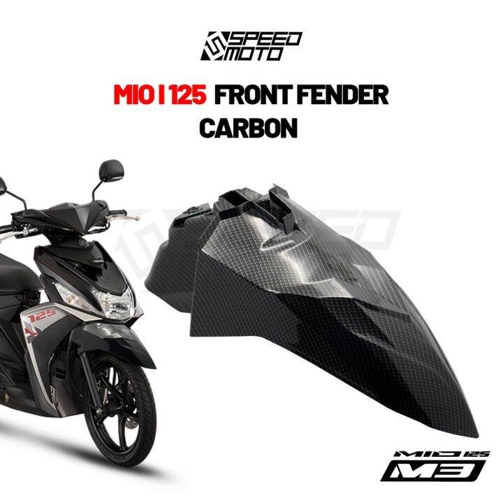 YAMAHA MIO i125 FRONT FENDER GLOSSY BLACK / FRONT FENDER MIO M3 CARBON