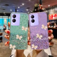 เคสโทรศัพท์ VIVO Y17s V29 Pro V29e Y27 Y78 5G 4G เคส ปลอกดีไซน์ใหม่ร้อนสร้างสรรค์สวยน่ารักสง่างาม 3Dผีเสื้อเงาซิลิโคนโปร่งใสนุ่ม Case 2023