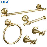 ULA ชุดอุปกรณ์ห้องน้ำ Robe Wall Hooks ผ้าขนหนู Rail Bar Rack ชั้นวางกระดาษทิชชู่ผู้ถือ Black Gold ชั้นวาง Multi-Function