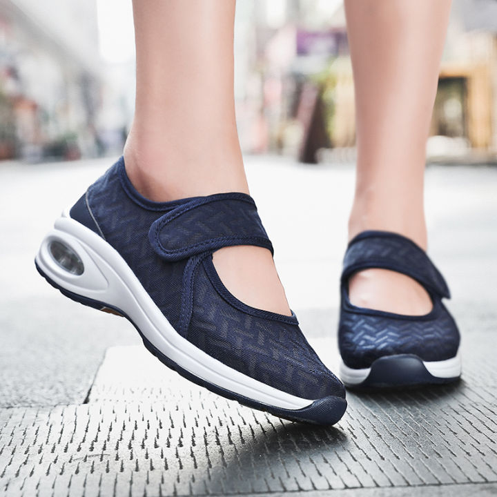 wcan-รองเท้าโลฟเฟอร์รองเท้าผู้หญิง2023ญี่ปุ่น-รองเท้าแบบทางการสวมใส่ง่ายตาข่ายระบายอากาศได้นิ้วหัวแม่เท้ากว้างเปิดออกรองเท้าขนาดใหญ่แม่41-42