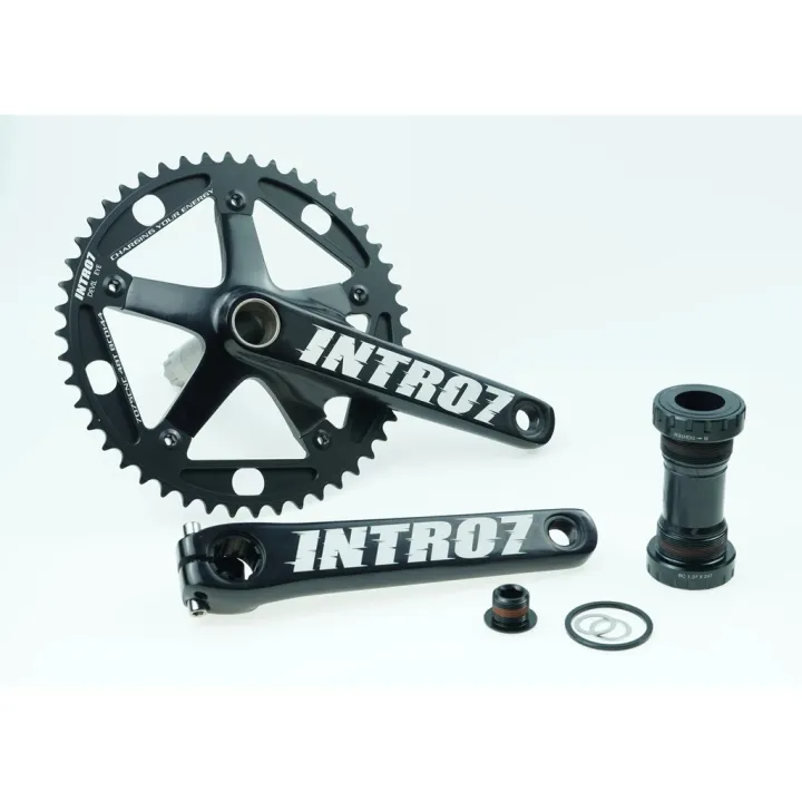 INTRO7 Alumniun Alloy Crankset Fixed Gear Crank 48T 165mm BCD144 Single