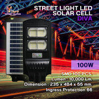 " Vlight " โคมถนนแอลอีดี โซล่าเซลล์ รุ่น ดีว่า 100W