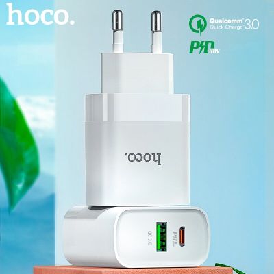 HOCO USB Charger PD Charger 20W QC4.0 QC3.0 USB Type C Fast Charger for iPhone 14 13 12 11 Pro Xs Xiaomi 13 travel charge EU Plu Wall Chargers