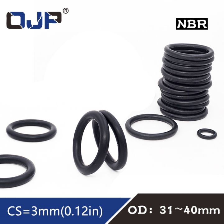 20PC/lot Rubber Ring Black NBR Sealing O Ring OD31/32/33/34/35/36