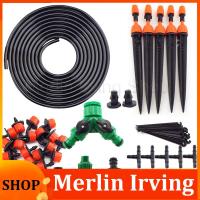 Merlin Irving Shop 5-45M 2 Way Plant Water Micro Drip Irrigation Nozzle Watering Set System Adjustable Kits Spray Cooling Home Yard Tools