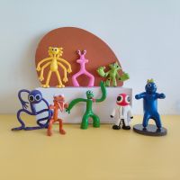 8Pcs/Set Rainbow Friends Model Toys Cartoon Action Figure Horror Games Character Blue Monster Ornaments Children Birthday Gifts