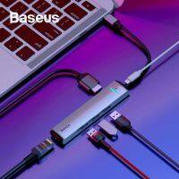 ( Promotion+++) คุ้มที่สุด Baseus 6 in 1 HUB J0G Adapter USB Type C to USB 3.0 HDMI RJ45 อุปกรณ์เสริมคอมพิวเตอร์ ราคาดี อุปกรณ์ สาย ไฟ ข้อ ต่อ สาย ไฟ อุปกรณ์ ต่อ สาย ไฟ ตัว จั๊ ม สาย ไฟ