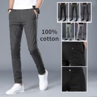 COD SDFERTREWWE 【Ready Stock】seluar slack lelaki cotton slim fit hitam slek korean style man work straight cut long pant casual pants men stretch pants seluar panjang kerja lelaki