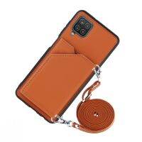 【Enjoy electronic】 Strap Card Case for Samsung Galaxy A12 A32 A02S A52 A72 M51 A51 A71 A31 A21S Wallet Shockproof Leather Necklace Crossbody Cover