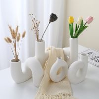 ▣▬◕ Korea ins vase furnishing articles dried flowers the living room home decoration ceramic biscuit firing floral organ source factory exports