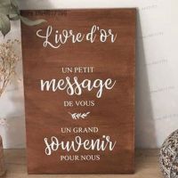 【hot】✥  Wedding Sign Livre dor Vinyl Decals Message And Souvenir Board Stickers Personalized Texts Mariage