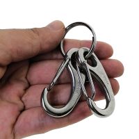 [HOT HUIQKKJKUIO 556] 2 Pcs 316สแตนเลสดำน้ำดูปะการังว่ายน้ำดำน้ำ Quick Release พวงกุญแจ Carabiner Snap Hook Quickdraw คลิป Key Chain