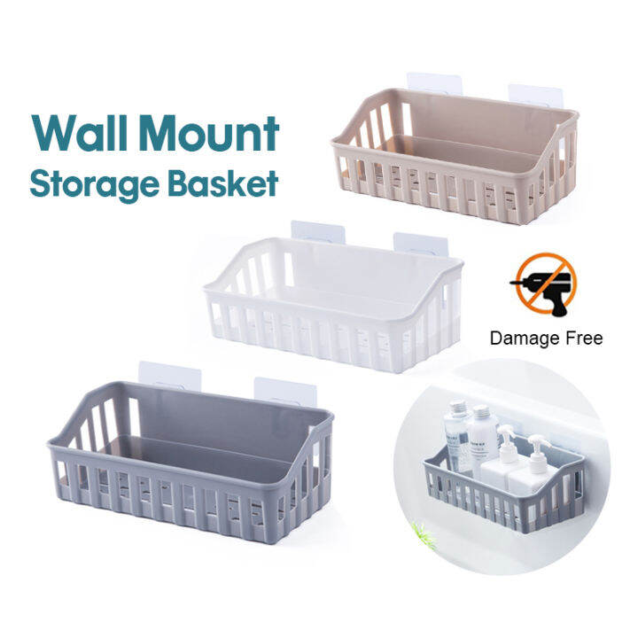 Bathroom Shampoo Corner Shower Rack WallMounted Sticky Shelf NO Nails