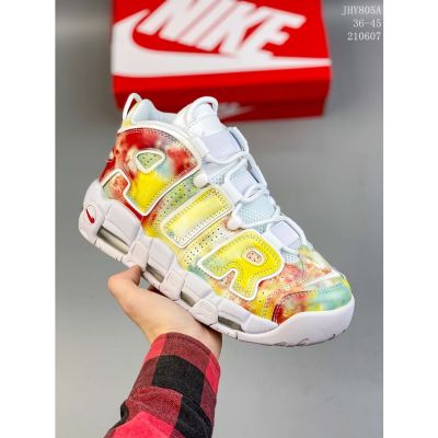 HOT ★Original NK* Ar* More Uptemp0- Big n Tie-Dye- Mens And Womens Casual Trend Fashion Sports Basketball Shoes {Free Shipping}