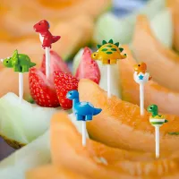 6/8/10 Pieces Animal Farm Dinosaur Fruit Fork Mini Cartoon Kids Snack Cake Dessert Pick Toothpick Bento Bento Party Decoration