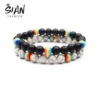 Rainbow Couple Lesbians Gays Bisexuals Transgender Beaded Bracelets LGBT Gay Pride Beads Bracelets Bangles Friendship Jewelry Replacement Parts