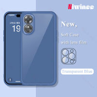 NIWINEE เคสโทรศัพท์โปร่งใสป้องกันกล้องสำหรับ A17 OPPO เคสกันกระแทกมือถือฝาหลังแบบใสอ่อน