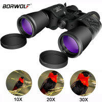 (100 ดีมาก) Borwolf กำลังขยายสูง HD 10-30X50ซูมมืออาชีพกล้องส่องทางไกลกล้องทรรศน์แสง Night Vision