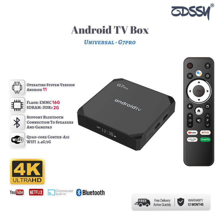 ZDSSY Smart ATV G7 PRO Android 11 TV BOX Amlogic S905Y4 2GB 16GB / 4GB ...