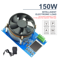 เครื่องทดสอบโหลดอิเล็กทรอนิกส์150W 4สายเครื่องทดสอบแบตเตอรี่พร้อมเครื่องทดสอบกำลังการคายประจุแบตเตอรี่หน้าจอสี TFT ขนาด1.77นิ้ว