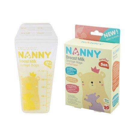 nanny-ถุงเก็บน้ำนมแม่ขนาด-5oz-ซิป-2-ชั้นปิดสนิท-พื้นที่เขียนอยู่ด้านบนถุงไม่สัมผัสน้ำนม