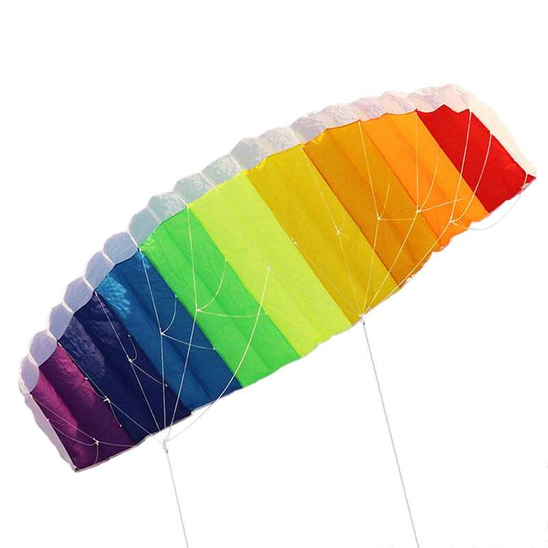 Sports Beach Kite Power Dual Line Stunt Parafoil Parachute For BeginneALUK 