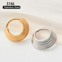 Stainless Steel Piercing Nose Ring Nasal Septum Cartilage Hoop Earrings For Women 1pcs 5 floors Piercing  Body Jewelry 316L Body jewellery