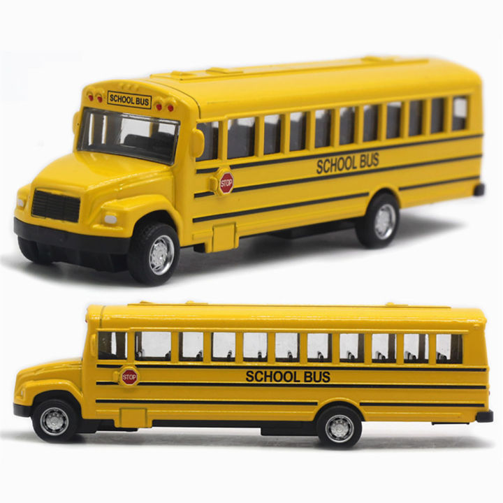klt-1-43รถโรงเรียนรถบรรทุกโลหะหล่อขึ้นรูปของเล่นอัลลอยโมเดลรถยนต์สำหรับยานพาหนะ-kids-toys-งานอดิเรก