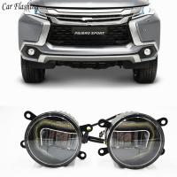 3-IN-1 Functions DRL For Mitsubishi Montero Pajero Sport 2013-2018 Daytime Running Light Projector Fog Lamp with yellow signal