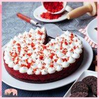 ?RED VELVET CHEESECAKE ชีสเค้ก สีแดงกำมะหยี่รสดาร์กช๊อกโกแลตเนื้อเนียน ส่งด่วนในวันด้วยLalamove เค้กวันเกิด เค้ก