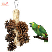 ของเล่นเคี้ยวสำหรับนกแก้วพร้อมตะขออุปกรณ์กรงของเล่นสำหรับนกคอกคาทีล Conure Parakeet