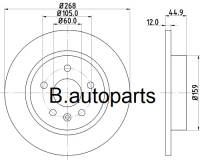 จานเบรคหลัง CHEVROLET CRUZE J300 J305 J308 1.6 1.8 2008-2018 RUNSTOP /คู่