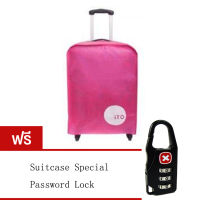 Tmall ผ้าคลุมกระเป๋าเดินทาง กันรอยขีดข่วน ขนาด 28"  - Rose Red （Free gifts Travel suitcase Password Lock）